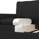 Sofa Sæt 2 stk. Sort Stof