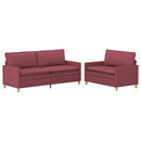 Sofa Sæt 2 stk. Vinrød Stof