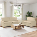 Sofa Sæt 2 stk. Cremefarvet Stof