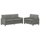 Sofa Sæt 2 pcs Mørkegrå Fløjl