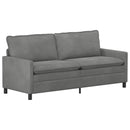 Sofa Sæt 2 pcs Mørkegrå Fløjl