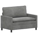 Sofa Sæt 2 pcs Mørkegrå Fløjl