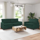 Sofa Sæt 2 pcs Mørkegrøn Fløjl