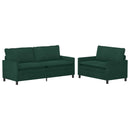 Sofa Sæt 2 pcs Mørkegrøn Fløjl