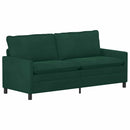 Sofa Sæt 2 pcs Mørkegrøn Fløjl