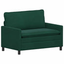 Sofa Sæt 2 pcs Mørkegrøn Fløjl