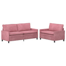 Sofa Sæt 2 pcs Lyserød Fløjl