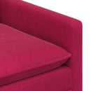 Sofa Sæt 2 pcs Vinrød Fløjl