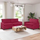 Sofa Sæt 2 pcs Vinrød Fløjl