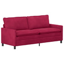Sofa Sæt 2 pcs Vinrød Fløjl