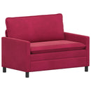 Sofa Sæt 2 pcs Vinrød Fløjl