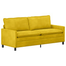 Sofa Sæt 2 pcs Gul Fløjl