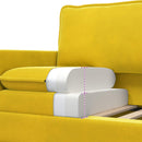 Sofa Sæt 2 pcs Gul Fløjl