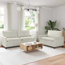Sofa Sæt 2 pcs Cremefarvet Fløjl