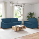 Sofa Sæt 2 pcs Blå Fløjl
