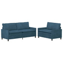 Sofa Sæt 2 pcs Blå Fløjl