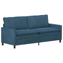 Sofa Sæt 2 pcs Blå Fløjl