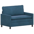 Sofa Sæt 2 pcs Blå Fløjl