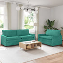Sofa Sæt 2 pcs Turkis Fløjl