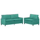 Sofa Sæt 2 pcs Turkis Fløjl