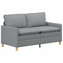 Sofa Sæt 2 stk. Lysegrå Stof