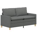 Sofa Sæt 2 stk. Mørkegrå Stof