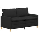 Sofa Sæt 2 stk. Sort Stof