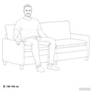 Sofa Sæt 2 stk. Sort Stof