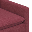 Sofa Sæt 2 stk. Vinrød Stof
