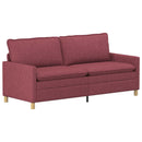 Sofa Sæt 2 stk. Vinrød Stof