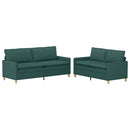 Sofa Sæt 2 stk. Mørkegrøn Stof