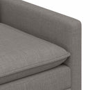 Sofa Sæt 2 stk. Gråbrun Stof
