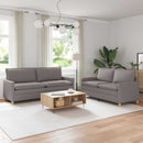 Sofa Sæt 2 stk. Gråbrun Stof