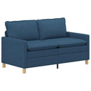 Sofa Sæt 2 stk. Blå Stof