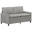 Sofa Sæt 2 pcs Lysegrå Fløjl