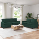 Sofa Sæt 2 pcs Mørkegrøn Fløjl