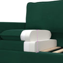 Sofa Sæt 2 pcs Mørkegrøn Fløjl