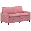 Sofa Sæt 2 pcs Lyserød Fløjl