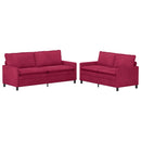 Sofa Sæt 2 pcs Vinrød Fløjl
