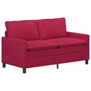Sofa Sæt 2 pcs Vinrød Fløjl