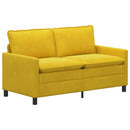 Sofa Sæt 2 pcs Gul Fløjl