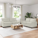Sofa Sæt 2 pcs Cremefarvet Fløjl