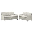 Sofa Sæt 2 pcs Cremefarvet Fløjl