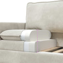 Sofa Sæt 2 pcs Cremefarvet Fløjl