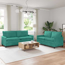 Sofa Sæt 2 pcs Turkis Fløjl