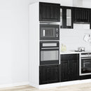 Ovnskab PORTO Sort eg 60 x 57 x 207 cm Konstrueret træ