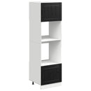 Ovnskab PORTO Sort eg 60 x 57 x 207 cm Konstrueret træ