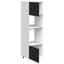 Ovnskab PORTO Sort eg 60 x 57 x 207 cm Konstrueret træ