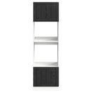 Ovnskab PORTO Sort eg 60 x 57 x 207 cm Konstrueret træ