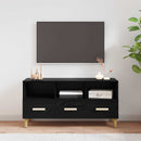TV-skab med skuffe Sort eg 102 x 36 x 50 cm Konstrueret træ